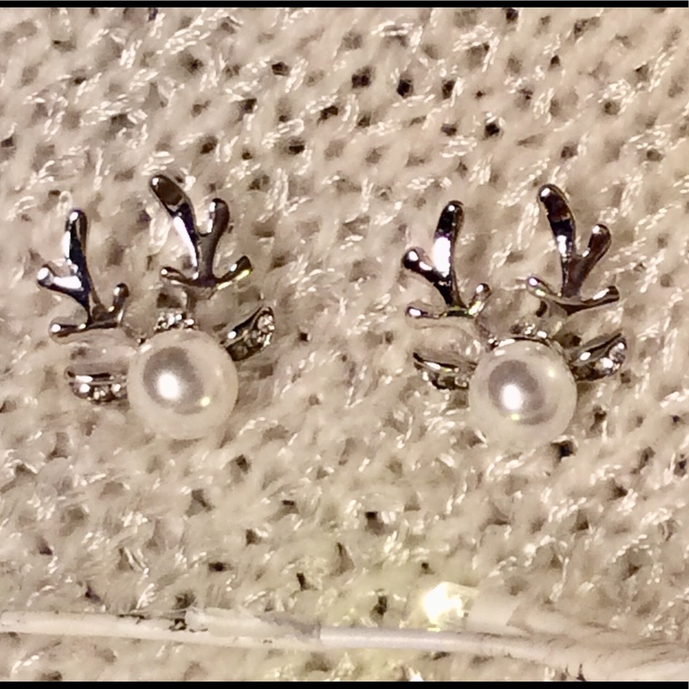 NIP PEARL/RHINESTONE SILVERTONE
